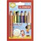 Crayon de coloriage - STABILO woody 3in1 - etui carton de 6 crayons de couleur