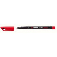 STABILO Lot de 3 Feutres pour films OHPen permanent pointe fine rouge