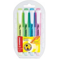Stabilo Surligneurs swinge cool etui plastique de 4 stylos