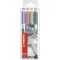 Stabilo - Write-4-all - Pochette de 4 Stylos-feutres - 0,4 mm - Vert/Rouge/Bleu/Noir