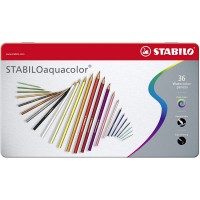 Boîte métal x 36 crayons de couleur aquarellables STABILOaquacolor ARTY