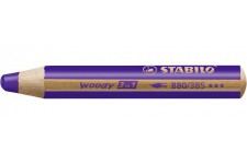 Crayon multi-talents STABILO woody 3 in 1 - violet