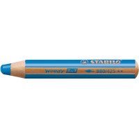 Crayon de coloriage - STABILO woody 3in1 - crayon de couleur a l'unite - Bleu cobalt moyen