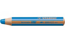 Crayon multi-talents STABILO woody 3 in 1 - bleu