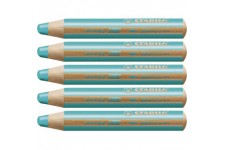 Crayon de coloriage - STABILO woody 3in1 - crayons de couleur - Vert jade clair