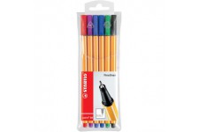 Etui carton x 6 stylos-feutres STABILO point 88