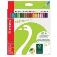 Stabilo© Lot de 24 crayons de couleur GREENcolors certifies