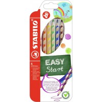 Crayon de coloriage - STABILO EASYcolors - Pochette de 6 crayons de couleur ergonomiques - Droitier