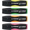 Etui carton x 4 surligneurs STABILO GREEN BOSS - jaune + vert + orange + rose