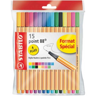 Stabilo f44014 Fineliner point 88, 15 ecopack