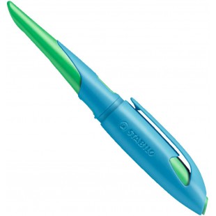 Stylo plume - STABILO EASYbirdy - Stylo ergonomique rechargeable - Bleu/vert - Gaucher