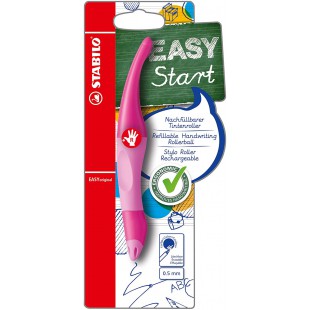 Stabilo EASYoriginal Stylo ergonomique pour droitier Rose fonce/clair cartouche d'encre bleue effacable