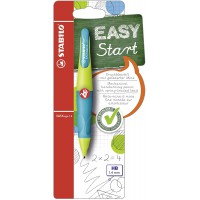 Porte-mine ergonomique - STABILO EASYergo 1.4 - 1 stylo + 3 mines HB - Droitier - turquoise/vert clair