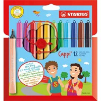 Etui carton x 12 feutres de coloriage STABILO Cappi + 1 lacet