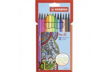 Etui carton x 12 feutres de dessin STABILO Pen 68