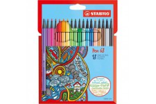 Etui carton x 18 feutres de dessin STABILO Pen 68