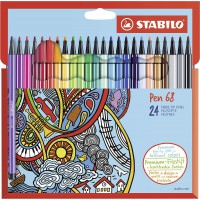 Etui carton x 24 feutres de dessin STABILO Pen 68