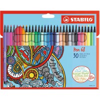 Feutre a  dessin - STABILO Pen 68 - etui carton x 30 feutres pointe moyenne - Coloris assortis