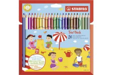 Stabilo Trio Dick Crayons de couleur triangulaires epais 24er Set Mehrfarbig