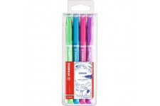 STABILO SENSOR - Pochette de 4 stylos-feutres pointe extra-fine sur amortisseur - Couleurs fun