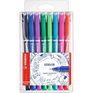 Pochette x 8 stylos-feutres STABILO SENSOR F
