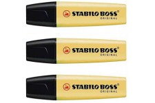 Surligneur STABILO BOSS ORIGINAL Pastel - crème de jaune