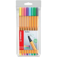 STABILO 88/8-01 Etui de 8 stylos feutres Point 88 pointe fine 0,4 mm Pastel Collection