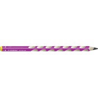 Crayon graphite ergonomique - STABILO EASYgraph - 1 crayon a  papier HB - gaucher - rose