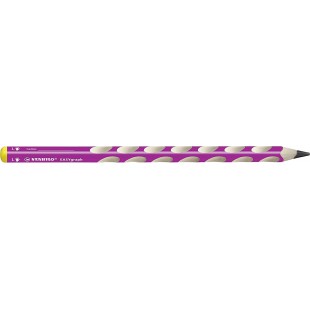 Crayon graphite ergonomique - STABILO EASYgraph - 1 crayon a  papier HB - gaucher - rose