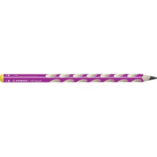 Crayon graphite ergonomique - STABILO EASYgraph - 1 crayon a  papier HB - gaucher - rose