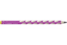 Crayon graphite ergonomique - STABILO EASYgraph - 1 crayon a  papier HB - gaucher - rose