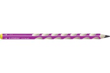 Crayon graphite ergonomique - STABILO EASYgraph - 1 crayon a  papier HB - gaucher - rose