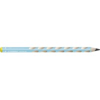 Crayon graphite ergonomique - STABILO EASYgraph - 1 crayon a  papier HB - gaucher - bleu clair