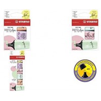 STABILO Lot de 3 surligneurs BOSS MINI Pastelove, etui en carton, vous recevrez 1 paquet, contenu de la livraison : 3 etuis