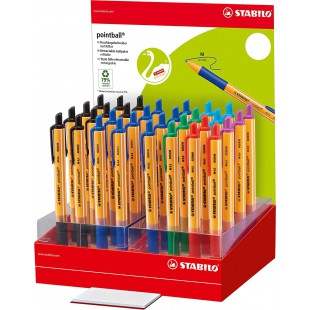 Présentoir x 32 stylos-bille STABILO pointball