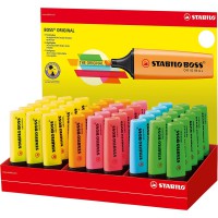 Stabilo 70/45-2,5 cm Boss Original"Surligneur - Couleurs assorties (Lot de 6)