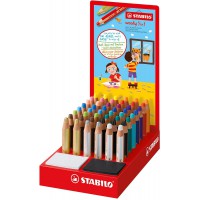 Présentoir x 48 crayons multi-talents STABILO woody 3 in 1