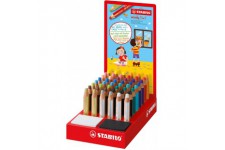 Présentoir x 48 crayons multi-talents STABILO woody 3 in 1