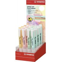 STABILO Surligneur swing cool Pastel Edition, pr‚sentoir de