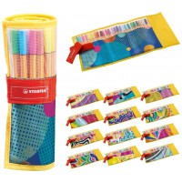 Stylo feutre pointe fine - STABILO Point 88 - Rollerset 25 stylos-feutres dont 5 Fluo - Edition limitee "Individual just like yo