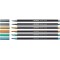 STABILO Pen 68 Lot de 6 feutres metalliques dans un etui en metal 2 x argente, 1 x dore, 1 x dore, 1 x bleu metallise, vert meta