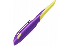 Stabilo Easy Birdy Stylo plume ergonomique pour droitier avec plume A pour debutant Violet/jaune - Stylo unique - Cartouche incl