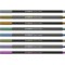 Feutre metallise- STABILO Pen 68 metallic- Boite metal 8 Feutres Pointe Moyenne- Coloris Assortis (sans attache)