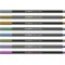 Feutre metallise- STABILO Pen 68 metallic- Boite metal 8 Feutres Pointe Moyenne- Coloris Assortis (sans attache)