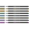 Feutre metallise- STABILO Pen 68 metallic- Boite metal 8 Feutres Pointe Moyenne- Coloris Assortis (sans attache)