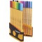Stylo feutre- STABILO Point 88 - etui ColorParade Gris / Orange x 20 stylos pointe Fine - Coloris Assortis (sans attache)