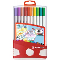 Feutre pinceau - STABILO Pen 68 brush- etui colorparade x 20 feutres- coloris assortis
