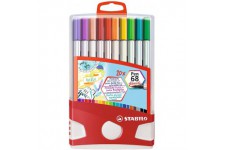 Feutre pinceau - STABILO Pen 68 brush- etui colorparade x 20 feutres- coloris assortis