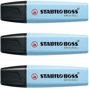 Surligneur STABILO BOSS ORIGINAL Pastel - fraicheur de bleu