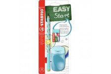 Schoolset x 1 crayon graphite STABILO EASYgraph HB gaucher + 1 taille-crayons EASYsharpener + 1 gomme - bleu ciel